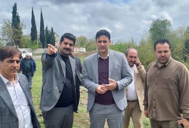 بازدید میدانی فرماندار ماسال و شهردار شاندرمن از نقاط آسیب دیده ورانشی حاشیه رودخانه مرغک در محدوده شهر شاندرمن