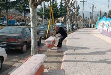 تجهیز محدوده مدارس نرجس و عصمت با مبلمان شهری