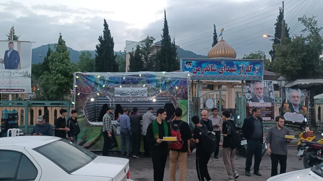 برپایی ایستگاه صلواتی توسط شهرداری شاندرمن